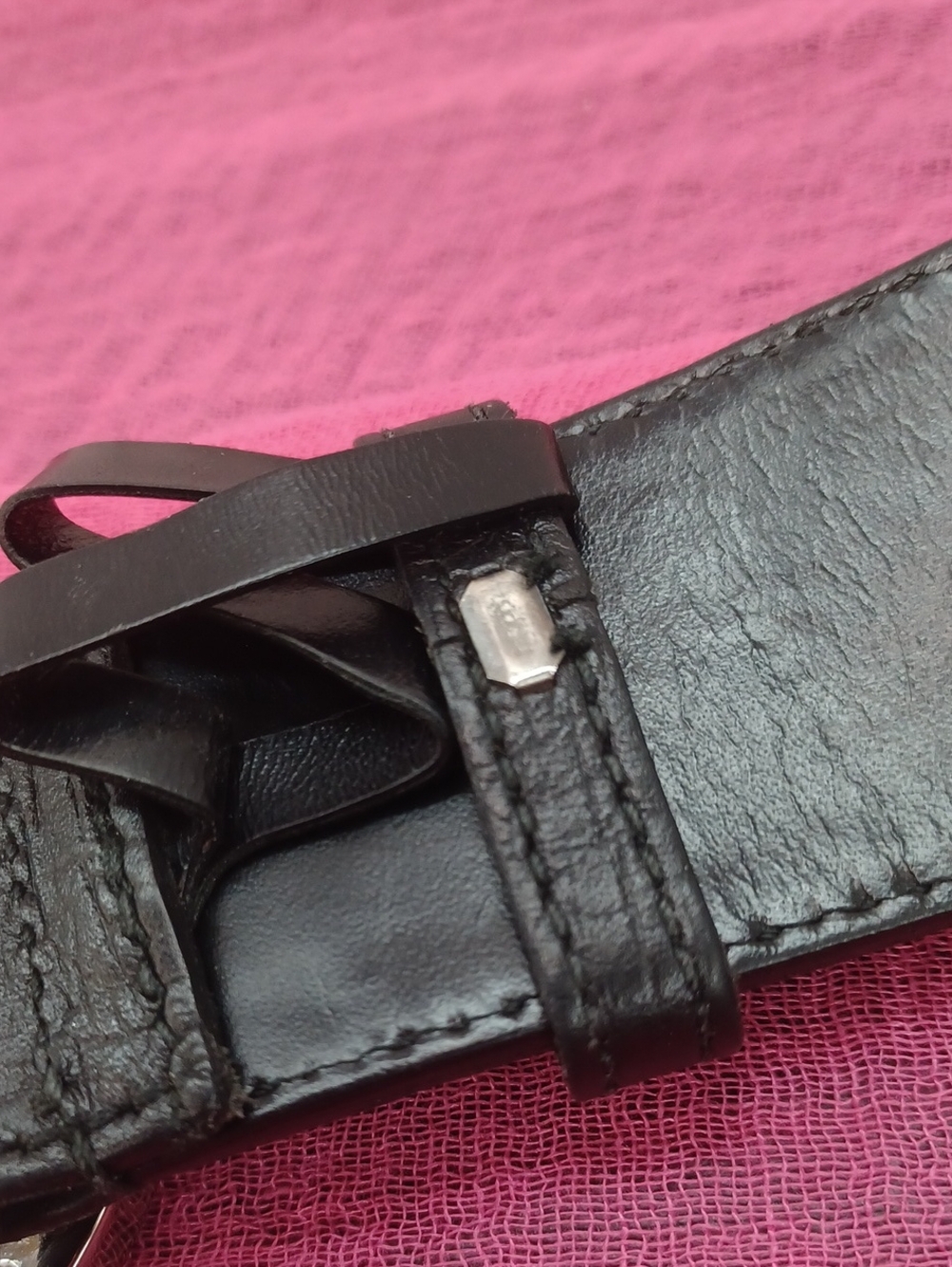 Gucci Vintage Web and Leather Belt - Picture 2 of 7